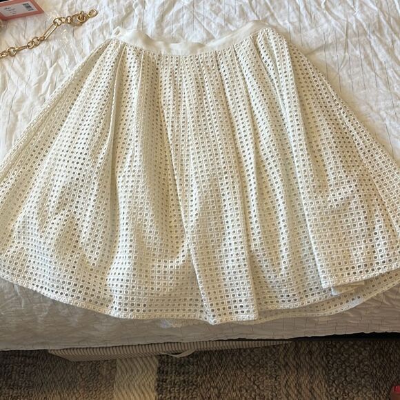 Joie white eyelet cotton high waist skirt XS - Picture 7 of 7